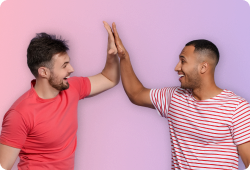 Guys high five