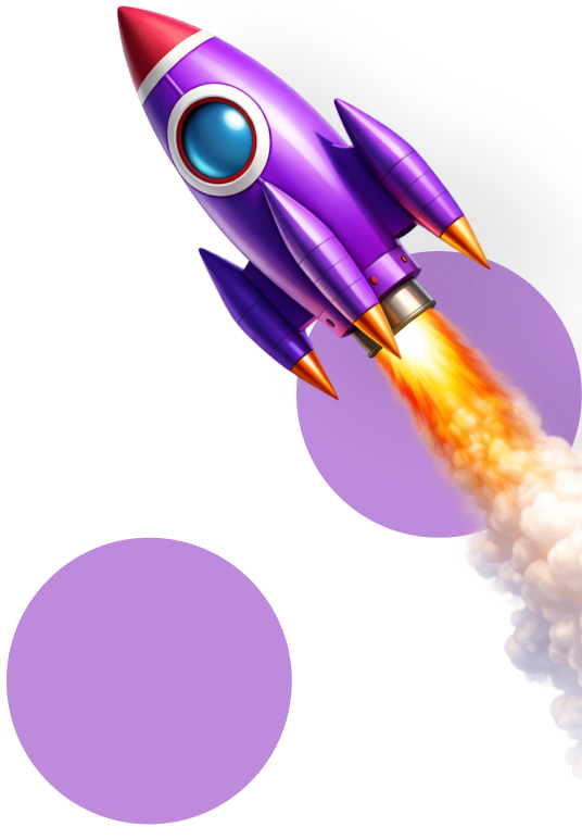 Rocket ship going north east