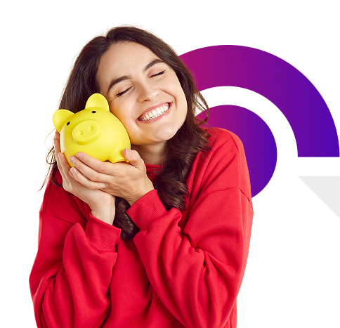 woman with saving pot